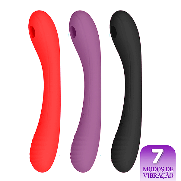 (G609A) Sugador e Vibrador Fléxivel - 3 Cores