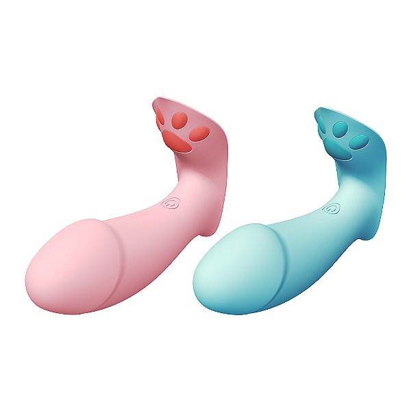 (MZB-WC016) Vibrador Penetrável com Patinha Estimuladora - 2 Cores