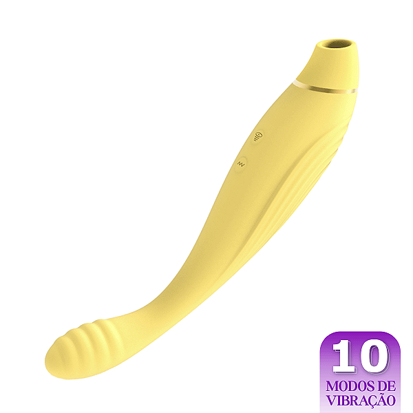 (F60) Vibrador Penetrável com Sugador de Clitóris