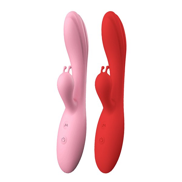 (SG1232) Vibrador Dobrável com Estimulador de Clitóris Rabbit - 2 Cores