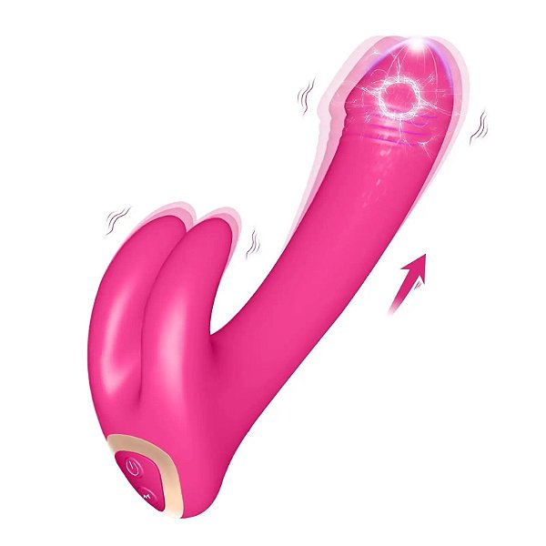(SN51) Vibrador Leôncio Penetrável com Estimulador de Clitóris