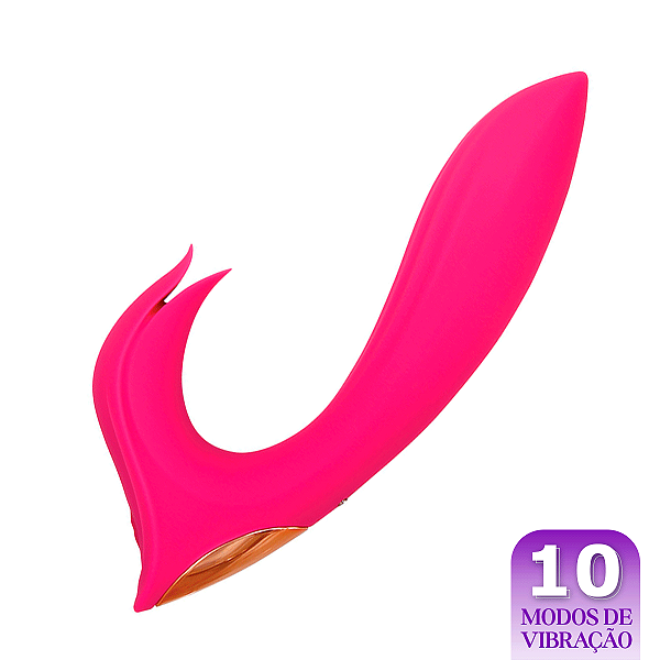 (HONEY TONGUE) Vibrador Penetrável com Estimulador de Clitóris