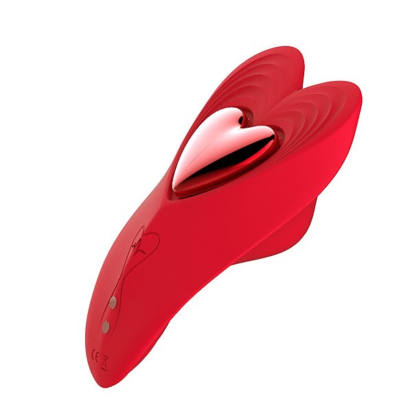 (LB7043) Vibrador de Calcinha com Imã Formato de Coração via Aplicativo