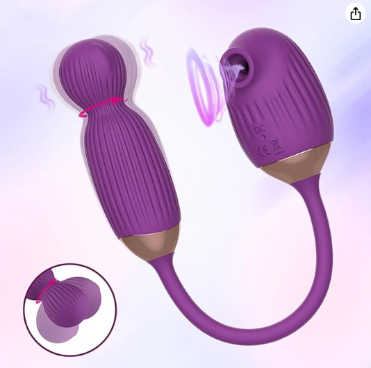(LB7004) Vibrador Bichinho com Sugador e Bullet Giratório