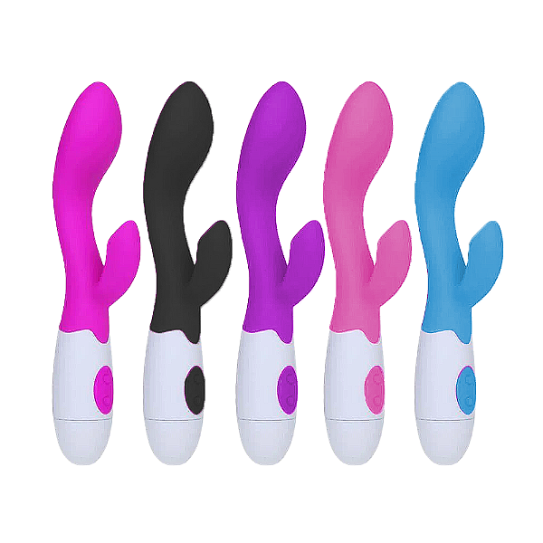 (LB7053) Vibrador Ponto G com Estimulador de Clitóris - Recarregável - 5 Cores