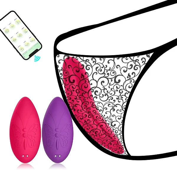 (LB14) Vibrador de Calcinha Borboleta - Via Aplicativo