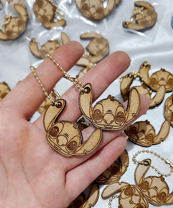 30uni Chaveiro Corrente Mini Stitch em MDF