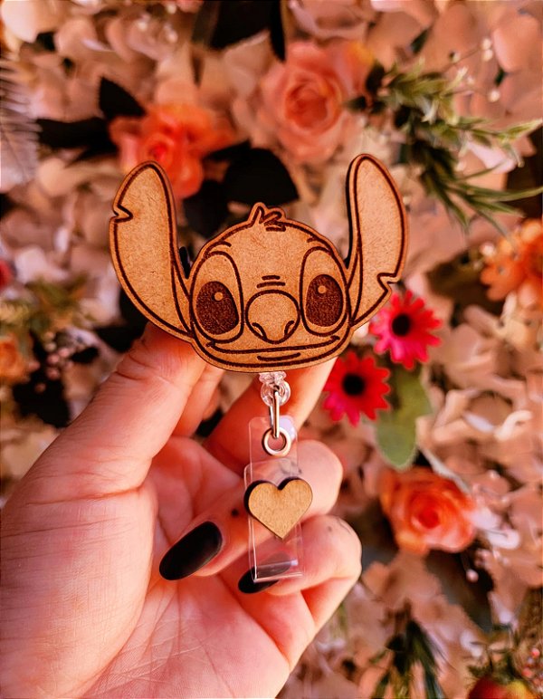 Porta Crachá Stitch em MDF