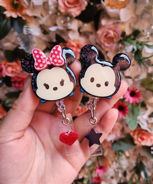 Porta Crachá Minnie/Mickey Tsum Tsum
