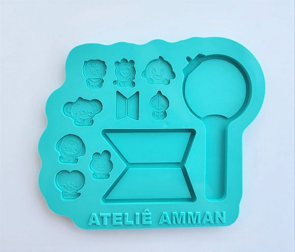 Molde de Silicone K-pop Bt21 Bomb Army