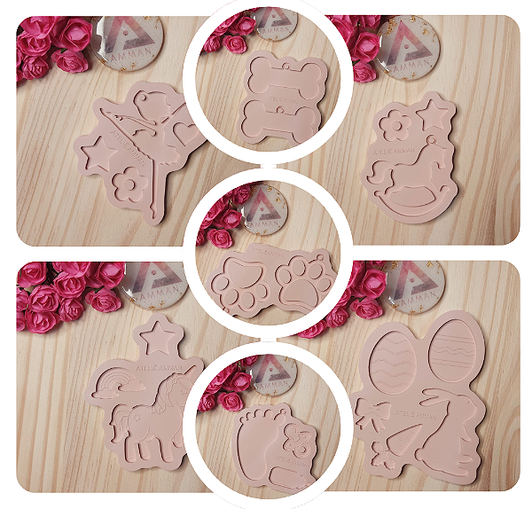 Kit 7 Molde de Silicone Diversos