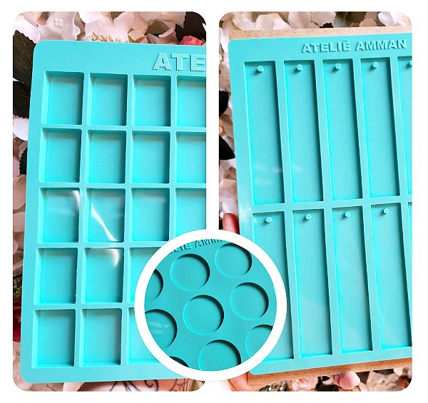 Kit 3 Molde de Silicone Formas