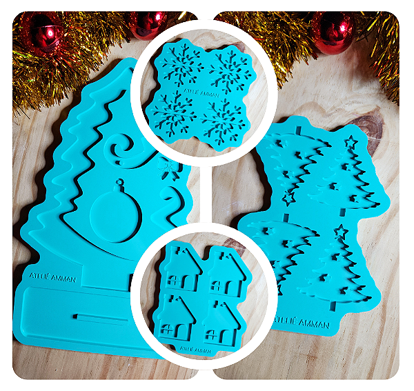 Kit 4 Molde de Silicone Natal