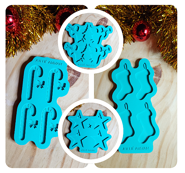 Kit 4 Molde de Silicone Natal