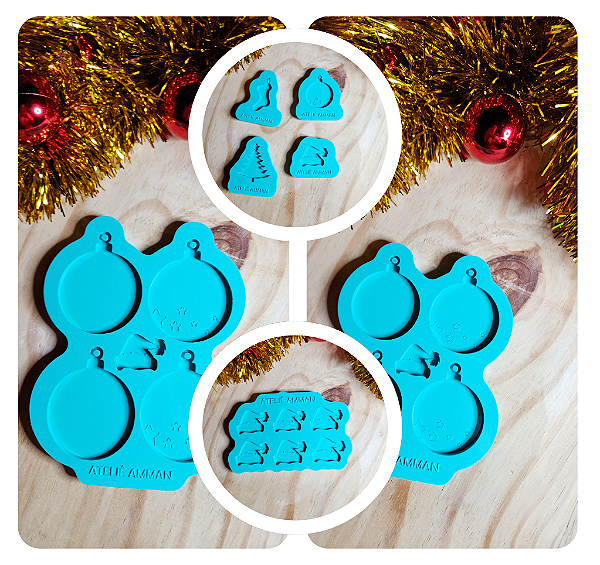 Kit 4 Molde de Silicone Natal