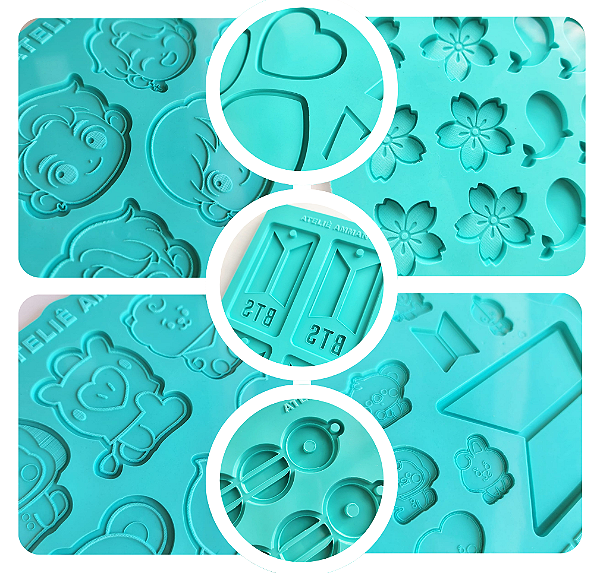 Kit 7 Molde de Silicone BTS