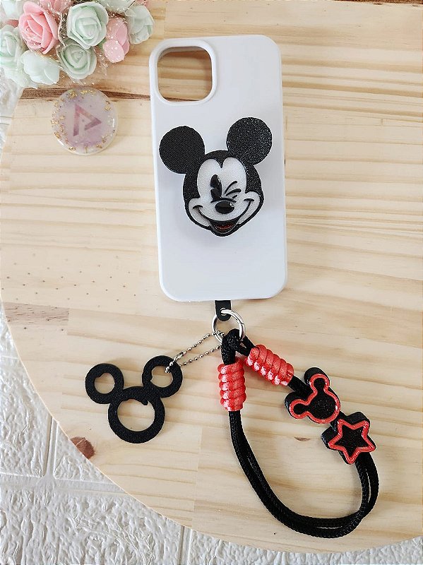 Kit PopSocket + Cordão Mickey