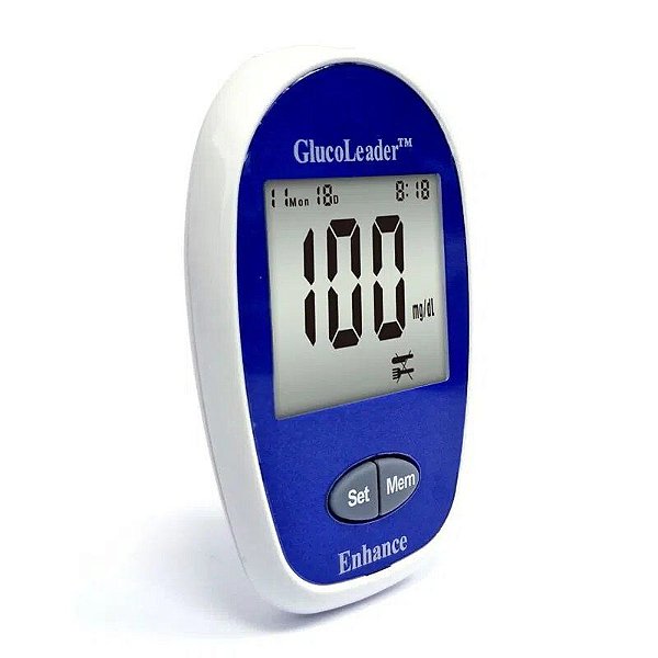 Glícosimetro Digital Com Memória De Uso - Glucoleader