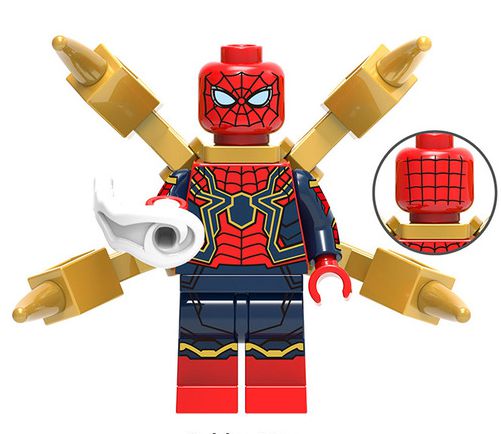 Boneco Homem Aranha de Ferro Guerra Infinita Compatível Lego Montar Marvel