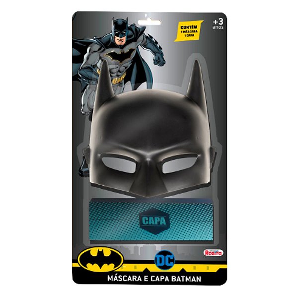 Mascara e Capa Super Herói Batman Aventura Coleção Rosita