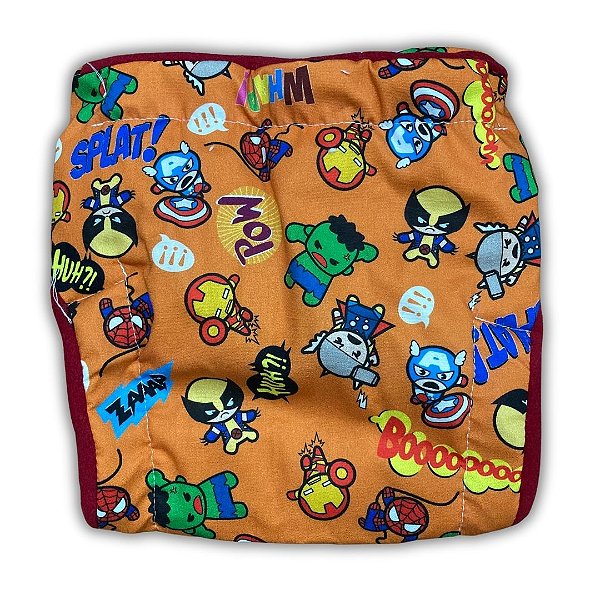 Fralda de Pano Ecológica AURORINHA SUSTENTÁVEL Pocket Tricoline HERÓIS MARVEL Tamanho Único 4kg/18kg
