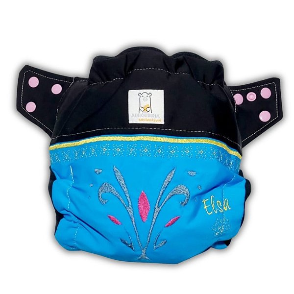 Fralda de Pano Ecológica AURORINHA SUSTENTÁVEL Pocket Lycra ELSA FROZEN Tamanho Único 4kg/18kg