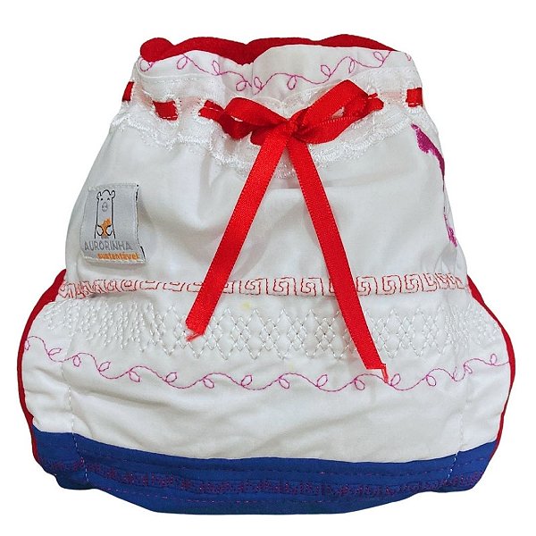 Fralda de Pano Ecológica AURORINHA SUSTENTÁVEL Pocket Lycra LUIZA ENCANTO Tamanho Único 4kg/18kg