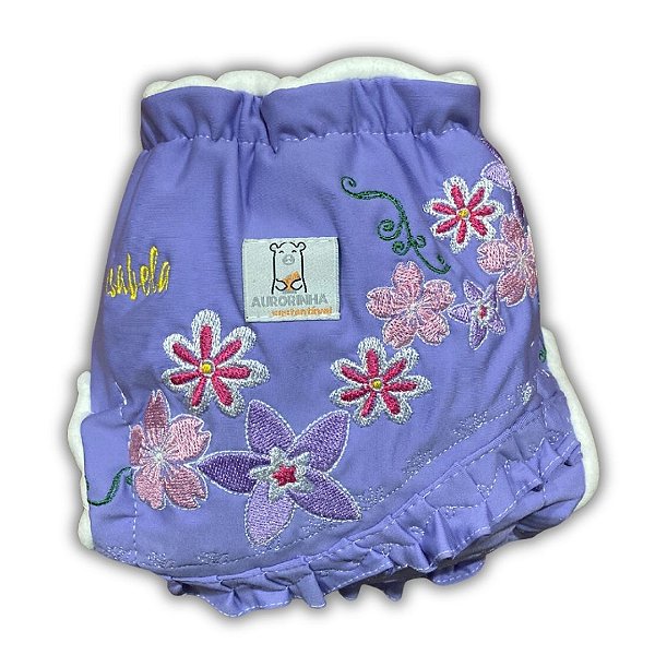 Fralda de Pano Ecológica AURORINHA SUSTENTÁVEL Pocket Lycra ISABELA ENCANTO Tamanho Único 4kg/18kg
