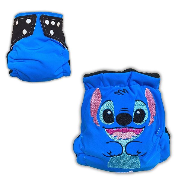 Fralda de Pano Ecológica AURORINHA SUSTENTÁVEL Pocket Lycra STITCH Tamanho Único 4kg/18kg