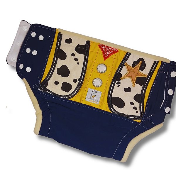 Fralda de Pano Ecológica AURORINHA SUSTENTÁVEL "Do Começo ao Fim" WOODY TOY STORY Tamanho Único 4kg/21kg