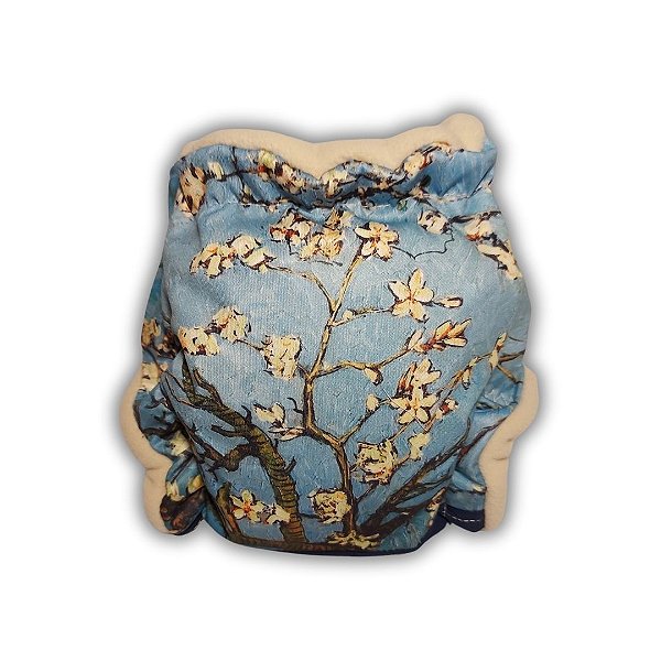 Fralda de Pano Ecológica AURORINHA SUSTENTÁVEL Pocket Lycra VAN GOGH - Amendoeira Tamanho Único 4kg/18kg