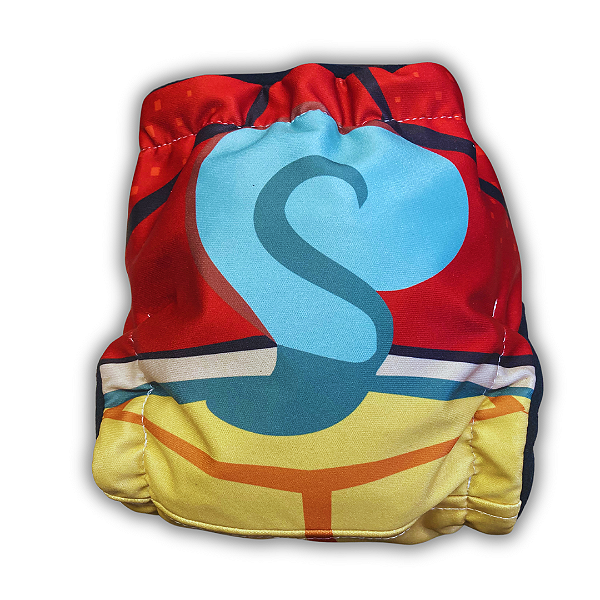 Fralda de Pano Ecológica AURORINHA SUSTENTÁVEL Pocket Lycra SQUIRTLE Tamanho Único 4kg/18kg
