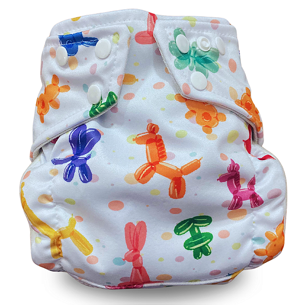 Fralda de Pano Ecológica AURORINHA SUSTENTÁVEL Pocket Lycra Balões Tamanho Único 4kg/18kg