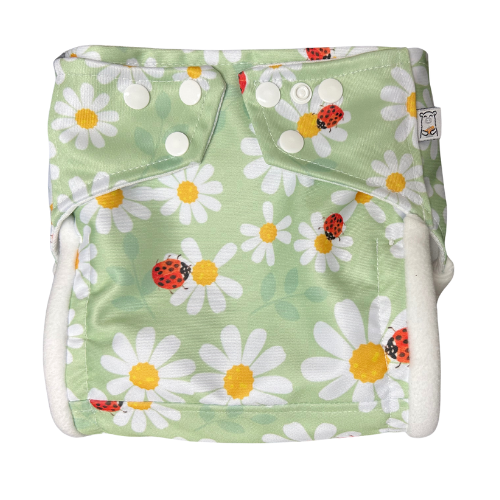 Fralda de Pano AURORINHA SUSTENTÁVEL Pocket Lycra Joaninhas Tamanho Único 4kg/18kg