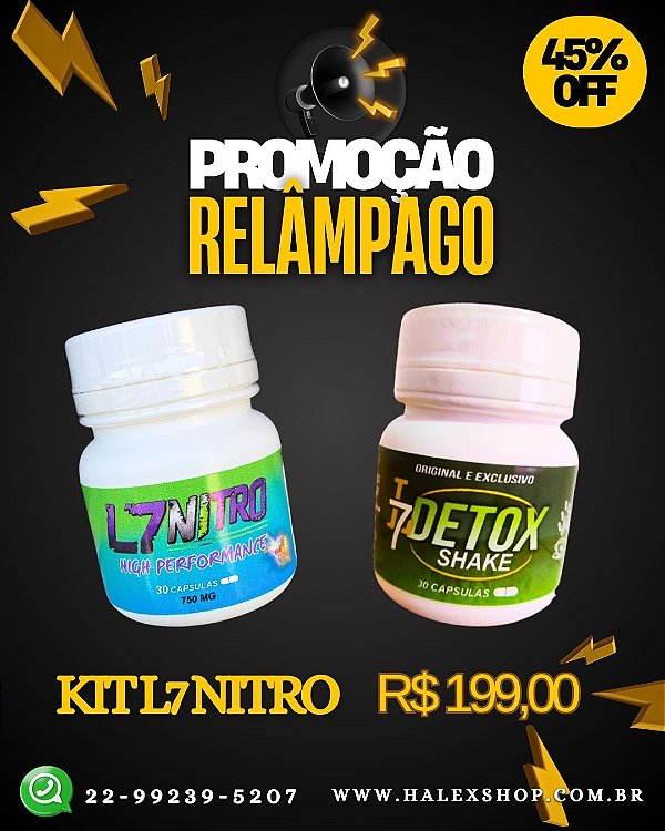 1 Kit L7 Nitro 750mg + Detox Shake