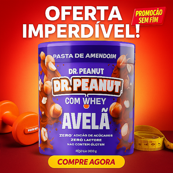 Dr. Peanut Pasta de Amendoim Com Whey Protein Pote de 600g