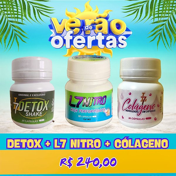 1 Kit L7 NITRO 750mg + Detox + Colágeno
