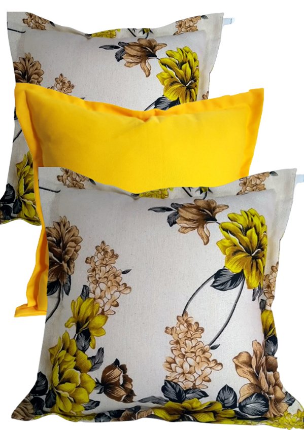 Kit Trio de Almofadas Decorativas Floral R11