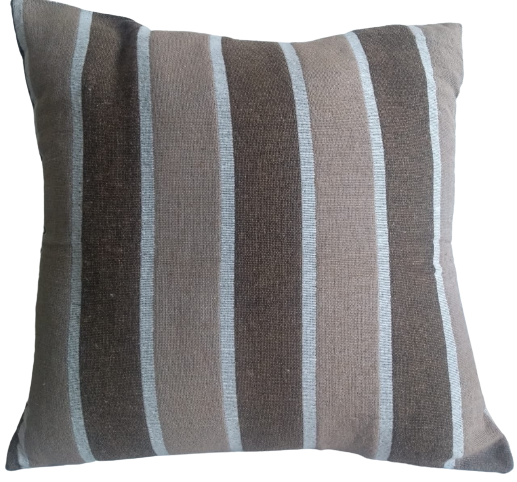 Capa Para Almofada  Jacquard 43x43 Listra Bege/Cru