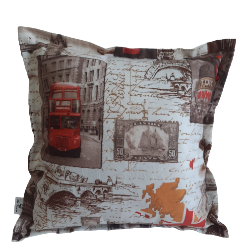 Capa Para Almofada Suede Estampado Cru 2342