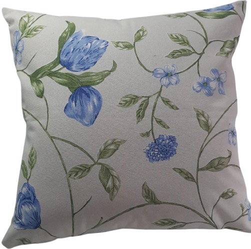 Capa Para Almofada  Coleção Floral  Azul 2504 45x45