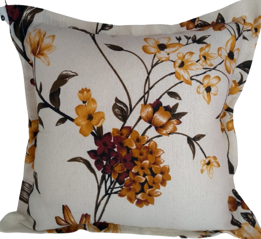 Capa Para Almofada  Gorgurinho  Floral Laranja 2305