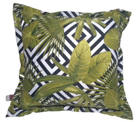 Capa Para Almofada Jacquard Natureza Bambu Verde 2313