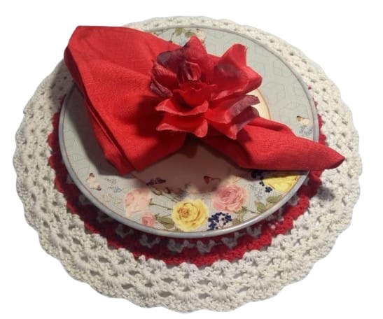 Kit Souplat Crochê 4 Lugares