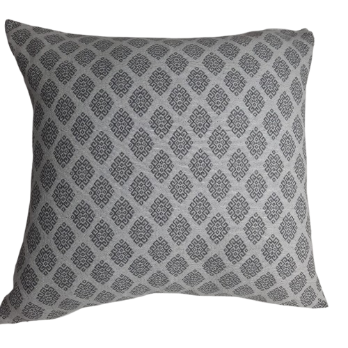 Capa Decorativa Jacquard  60x60 Geometrico Cinza