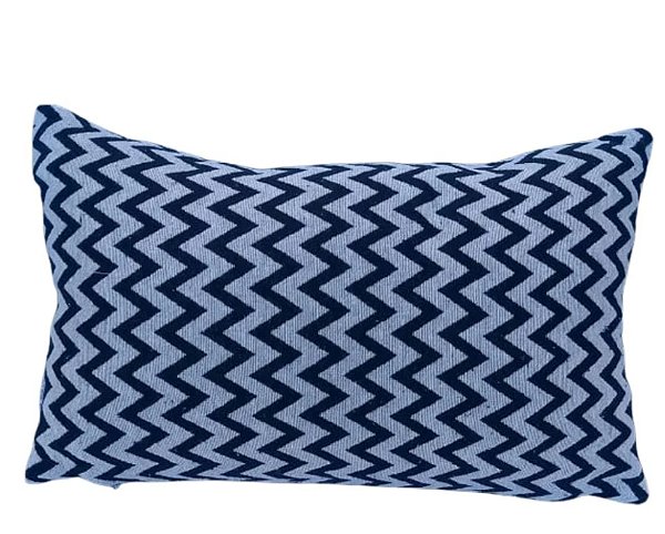 Capa Decorativa p/ Almofada Jacquard 30x50cm Chevron Preto