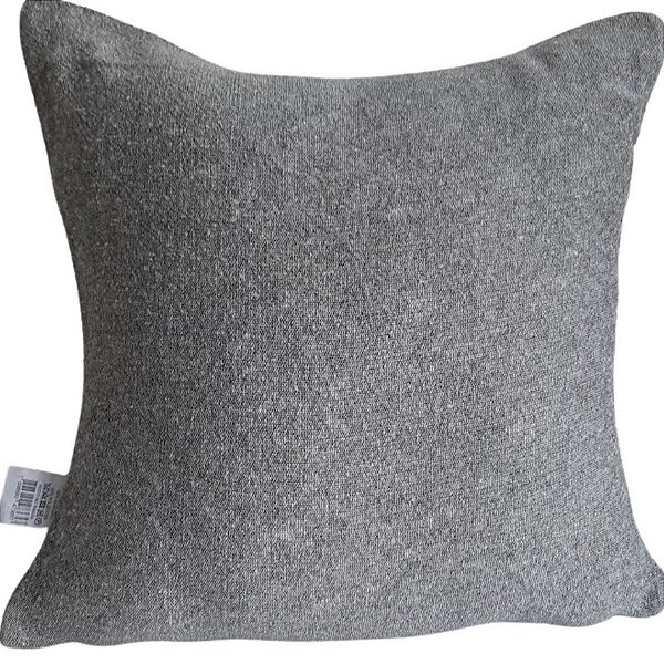 Capa Decorativa p/ Almofada Jacquard 43x43 Cinza Liso