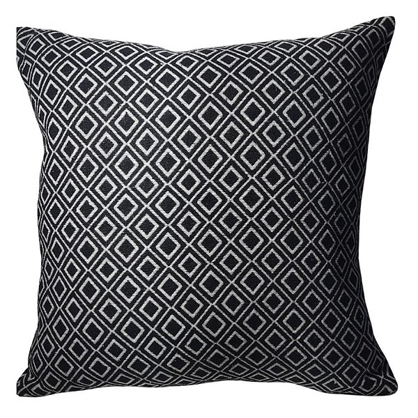 Capa Decorativa p/ Almofada Jacquard 43x43 Geométrico Preto