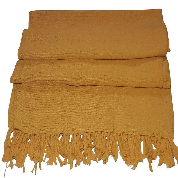 Manta Decorativa Tear tam. Casal Amarela Mescla