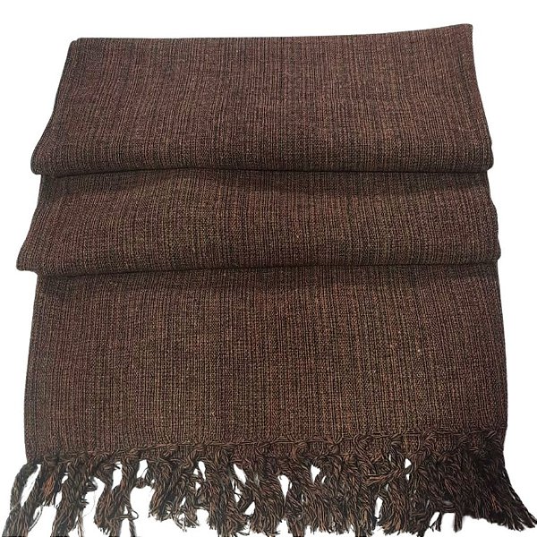 Manta Decorativa Tear tam. Casal Chocolate Mescla